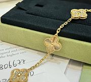 Bagsaaa Van Cleef & Arpels Vintage Alhambra Diamond 5 Motifs Bracelet Gold Color - 4