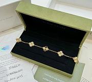 Bagsaaa Van Cleef & Arpels Vintage Alhambra Diamond 5 Motifs Bracelet Gold Color - 3