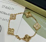 Bagsaaa Van Cleef & Arpels Vintage Alhambra Diamond 5 Motifs Bracelet Gold Color - 2