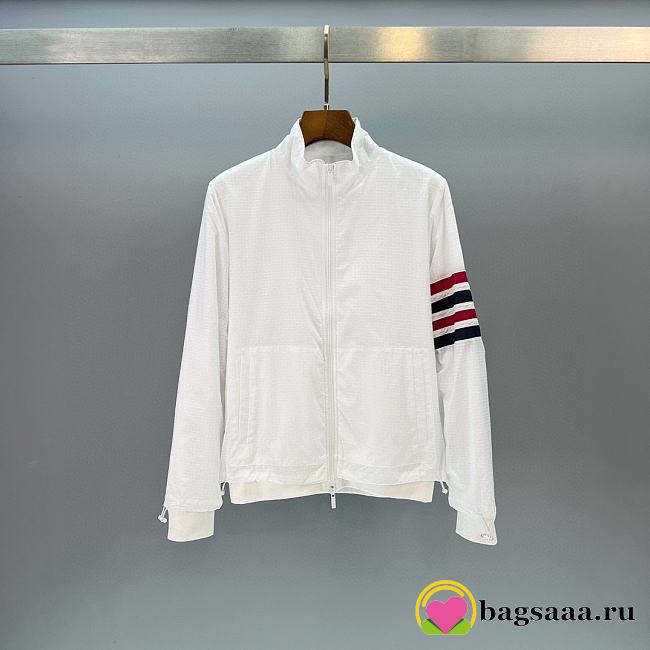 Bagsaaa Thom Browne Ultralight Ripstop 4-Bar Funnel Neck Jacket - 1