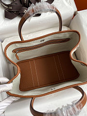 Bagsaaa Hermes Garden Party Tote Toile and Leather 30cm - 4