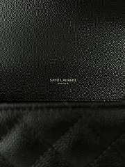 Bagsaaa YSL envelope medium in quilted grain de poudre embossed leather 600185 black & gold - 24cm - 4