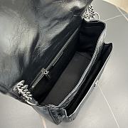 Bagsaaa YSL niki medium in vintage leather 633158 black & silver - 28cm - 2