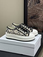 Bagsaaa Walk'n'Dior Platform Sneaker Beige and Black Cannage Tweed - 1