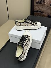 Bagsaaa Walk'n'Dior Platform Sneaker Beige and Black Cannage Tweed - 4