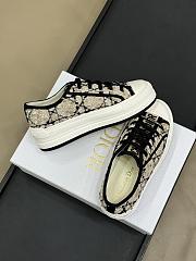 Bagsaaa Walk'n'Dior Platform Sneaker Beige and Black Cannage Tweed - 3