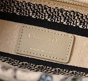 Bagsaaa Medium Lady D-Lite Bag Beige Raffia with Multicolor Dior Cabinet de Curiosités Embroidery - 24cm - 4
