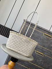 Bagsaaa Chanel Small Tote Beige & White Cotton Crochet AS5235 - 21 x 33 x 11cm - 1