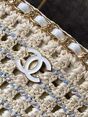 Bagsaaa Chanel Small Tote Beige & White Cotton Crochet AS5235 - 21 x 33 x 11cm - 2