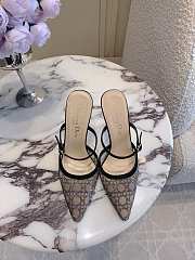 Bagsaaa Dior Capture Heeled Mule Transparent Mesh with Silver-Tone Strass Cannage Motif and Black Suede Goatskin - 1