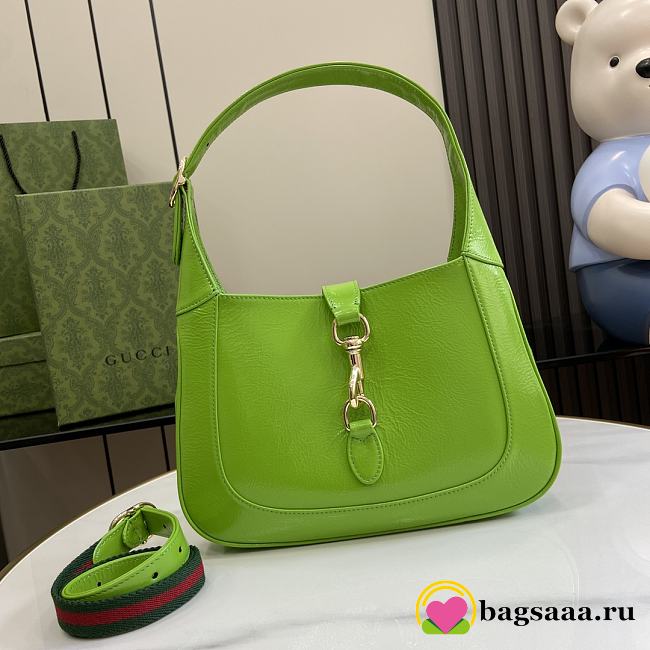Bagsaaa Gucci Jackie Small Shoulder Bag Bright green 782849 - 27.5x19x4cm - 1