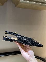 Bagsaaa Fendi Colibrì Lite Black leather flat slingbacks - 3