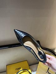 Bagsaaa Fendi Colibrì Lite Black leather flat slingbacks - 2