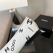 Bagsaaa Chanel 23P White Black CC Logo Bow Tie Ballet Flat - 3