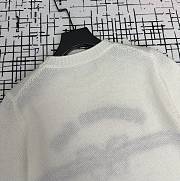 Bagsaaa Dior Short-Sleeved Sweater White Cashmere Knit with Black Christian Dior Papillon Motif - 4