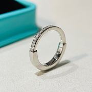 Bagsaaa Tiffany Lock Ring in silver with Diamonds  - 1