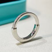 Bagsaaa Tiffany Lock Ring in silver with Diamonds  - 4