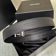Bagsaaa YSL Belt Black & Silver - 3cm - 4