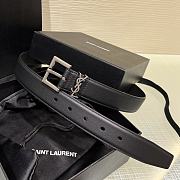 Bagsaaa YSL Belt Black & Silver - 3cm - 2