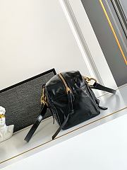 Bagsaaa Prada Dangle medium leather top-handle bag 1BB138 black - 30cm - 3