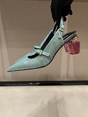Bagsaaa Versace Slingback Pump Green - 3
