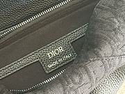 Bagsaaa Mini Saddle Bag Black Dior Oblique Jacquard and Black Grained Calfskin - 19.5cm - 2