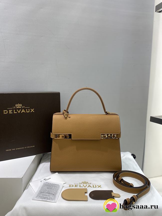Bagsaaa Delvaux Tempête MM Brown - 27.5cm - 1