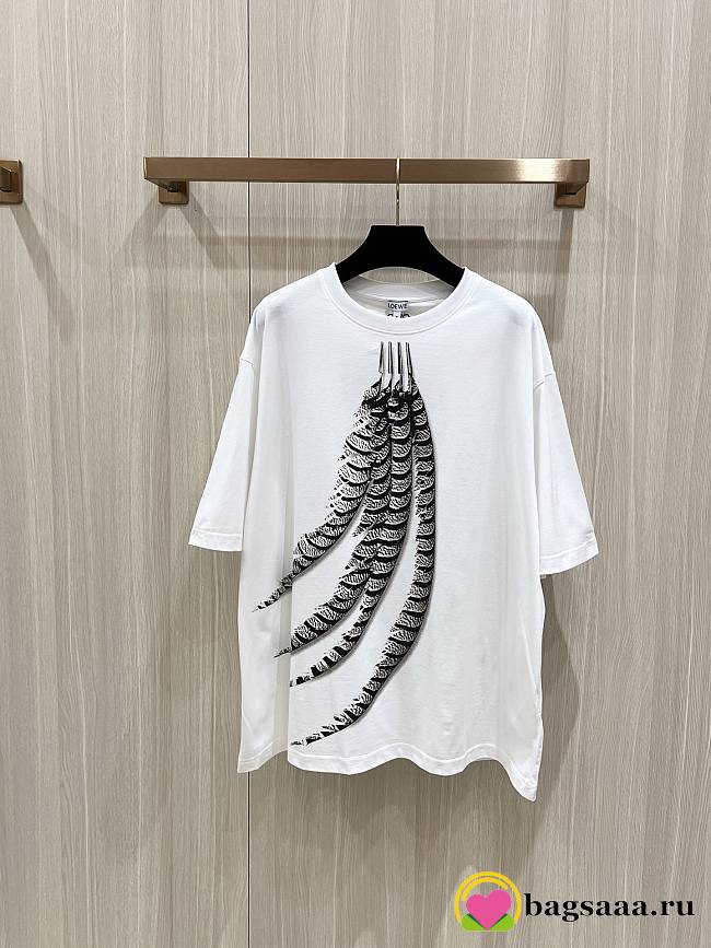 Bagsaaa Loewe Loose fit T-shirt in cotton white - 1