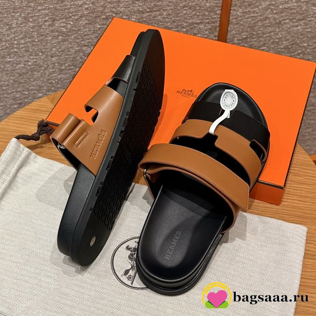 Bagsaaa Hermes Chypre sandal brown & black - 1
