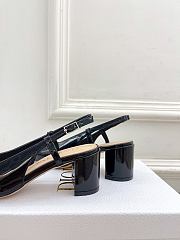 Bagsaaa Dior Paris Slingback Pump Black Patent Calfskin - 2