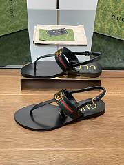 Bagsaaa Gucci Women's Interlocking G Web sandal 782421 black - 2