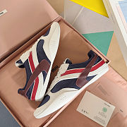 Bagsaaa Miu Miu Gymnasium technical fabric and suede sneakers Blue/Amaranth - 1