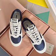 Bagsaaa Miu Miu Gymnasium technical fabric and suede sneakers Blue/Amaranth - 2