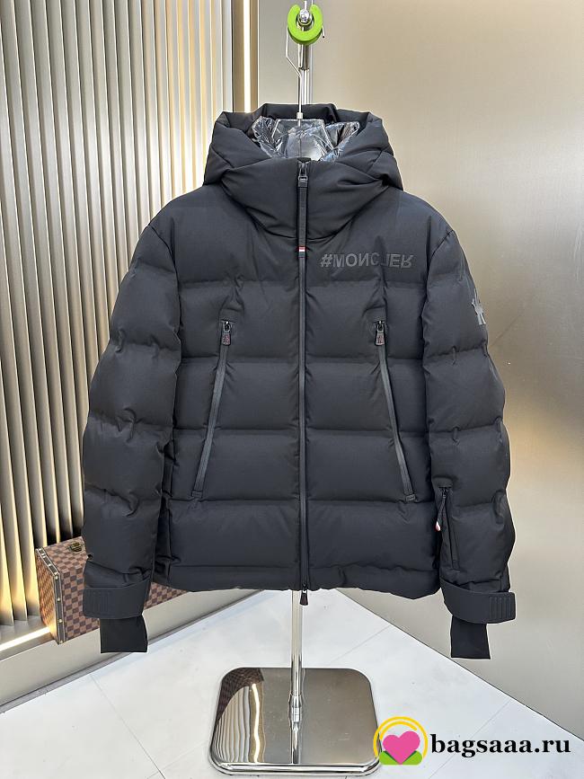 Bagsaaa Moncler Grenoble quilted hooded jacket black - 1