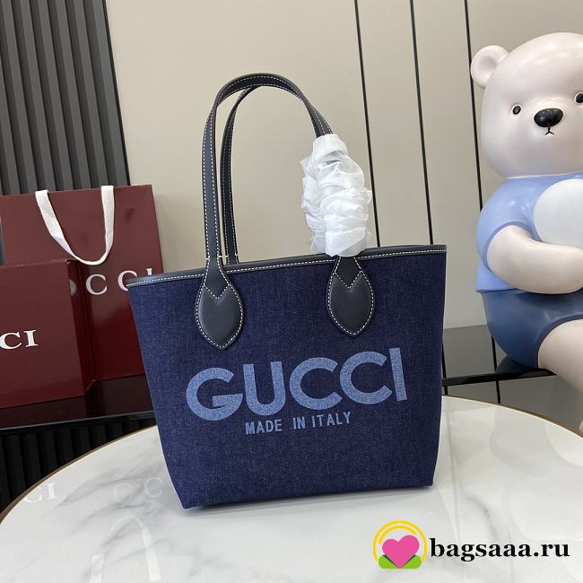 Bagsaaa Gucci Totissima small tote bag 820496 Dark blue - 22cm - 1