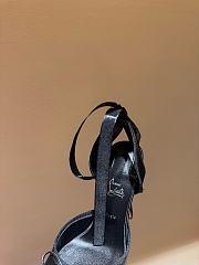 Bagsaaa Christian Louboutin Black Silk Cassia Pumps Red Sole - 15.5cm - 4
