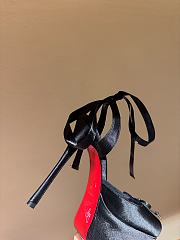 Bagsaaa Christian Louboutin Black Silk Cassia Pumps Red Sole - 15.5cm - 3
