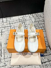 Bagsaaa LV Romy Flat Ballerina White - 1