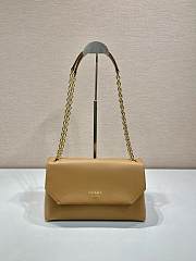 Bagsaaa Prada Doux medium leather shoulder bag 1BD371 beige - 29cm - 1