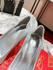 Bagsaaa Christian Louboutin Metallic Silver Glitters Hot Chick Pumps 11.5cm - 4