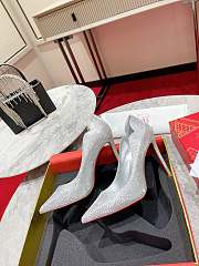 Bagsaaa Christian Louboutin Metallic Silver Glitters Hot Chick Pumps 11.5cm - 3
