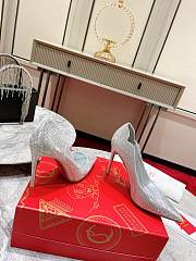 Bagsaaa Christian Louboutin Metallic Silver Glitters Hot Chick Pumps 11.5cm - 2