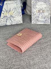 Bagsaaa Miss Dior Dahlia Wallet Pink - 11.5 x 9 x 2 cm - 3