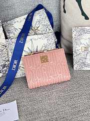 Bagsaaa Miss Dior Dahlia Wallet Pink - 11.5 x 9 x 2 cm - 1