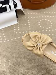 Bagsaaa Chanel Bow Slide Sandals Beige - 4