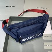 Bagsaaa Balenciaga Wheel Hip Bag Red Navy blue - 23cm - 1