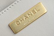 Bagsaaa Chanel Mini Flap Bag with Top Handle AS5354 Beige Lambskin - 20cm - 2