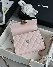 Bagsaaa Chanel Clutch With Chain AP3237 Light Pink Grained - 15cm - 2