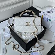 Bagsaaa Chanel Phone Holder with Chain AP3238 White - 18cm - 1