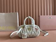 Bagsaaa Miu Miu Arcadie matelassé nappa leather mini-bag 5BP088 white - 19cm - 1